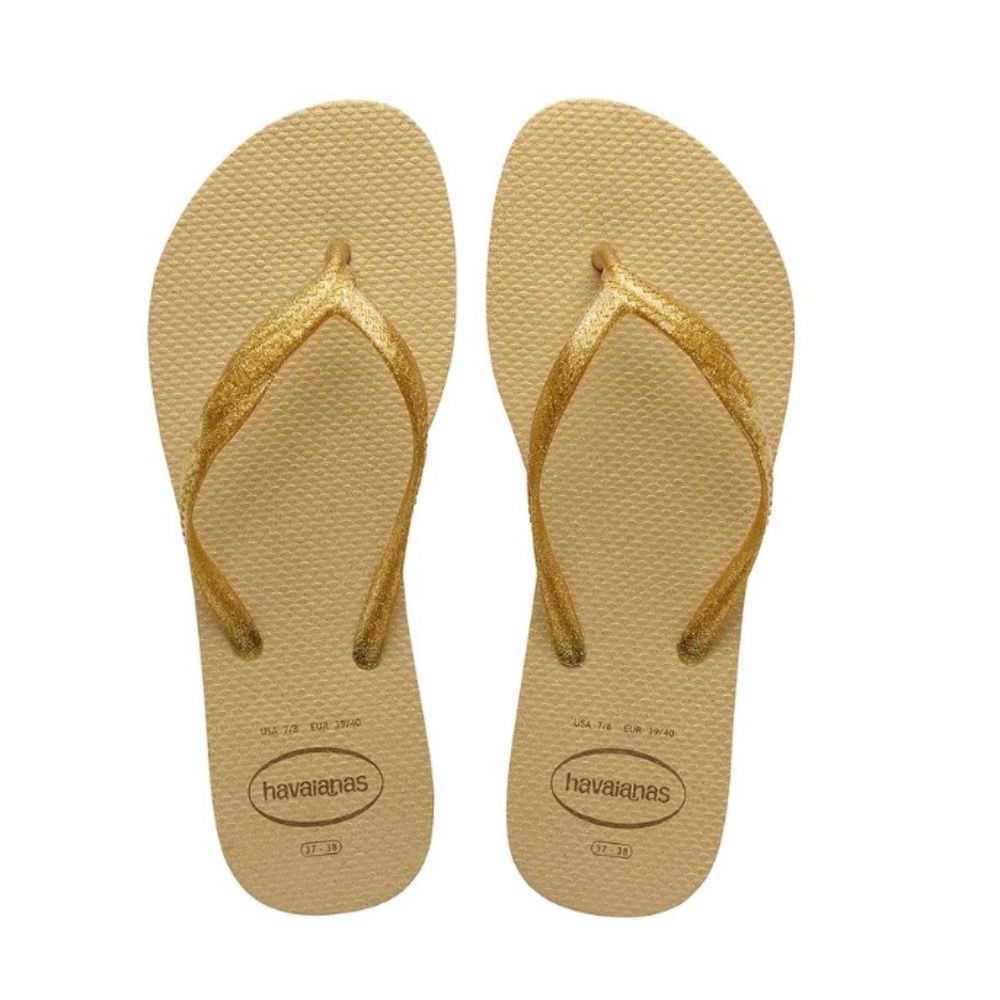 NWT Havaianas Sand Grey Fantasia Gloss Flip-Flop Woman’s Size 11 or 11/12